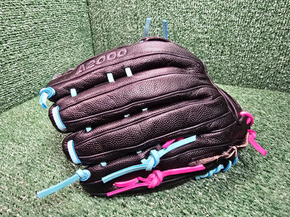 Wilson A2000 1799 – 12.75" Outfield Glove (Custom Turquoise & Pink Relace)