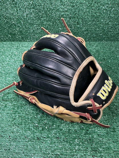 Wilson A2000 1786 11.5" Infield Glove – I-Web, Pro Stock Leather – Blonde/Black – Freshly Relaced In Chestnut